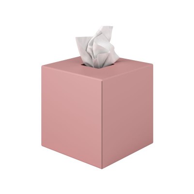 Θήκη Χαρτομάντηλων Κύβος - Matt Pink, Pam & Co, W13 x D13 x H13 (cm), 124-303