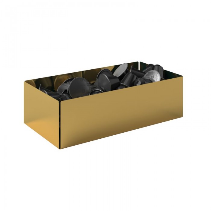 Θήκη για Κάψουλες - Gold, Pam & Co, W25 x D13 x H7,5 (cm), 117-024