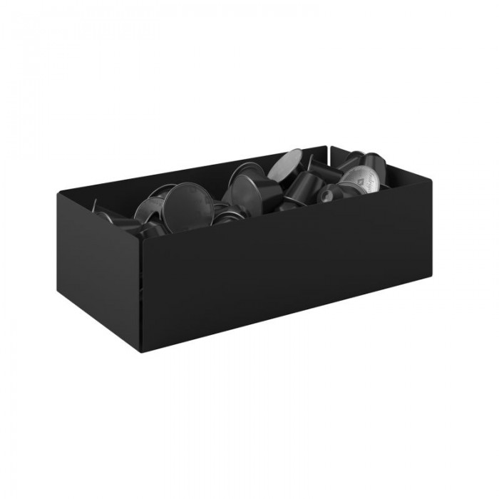 Θήκη για Κάψουλες - Matt Black, Pam & Co, W25 x D13 x H7,5 (cm), 117-403