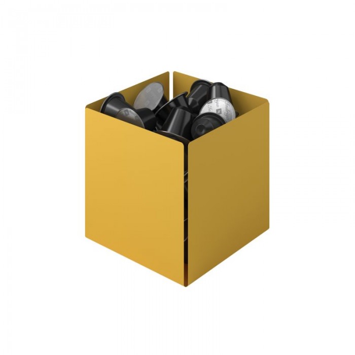 Θήκη για Κάψουλες - Matt Yellow, Pam & Co, W13 x D13 x H13 (cm), 116-603