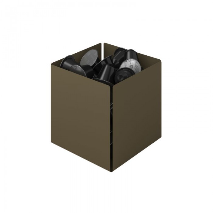 Θήκη για Κάψουλες - Matt Light Bronze, Pam & Co, W13 x D13 x H13 (cm), 116-963