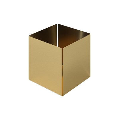 Θήκη Οργάνωσης Κύβος - Brushed Gold, Pam & Co, W13 x D13 x H13 (cm), 118-023