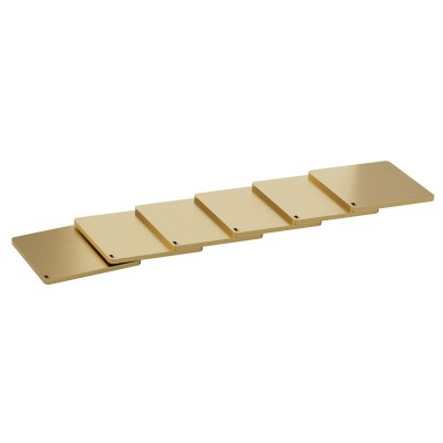Σουβέρ (6 pcs) - Brushed Gold, Pam & Co, W10 x D10 x H0.4 (cm), 1010-023