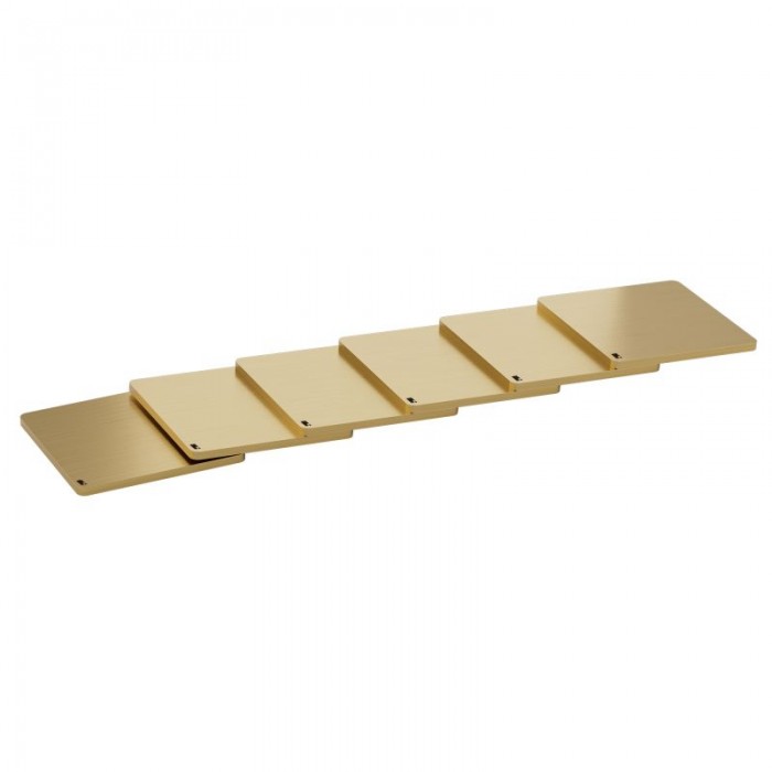 Σουβέρ (6 pcs) - Brushed Gold, Pam & Co, W10 x D10 x H0.4 (cm), 1010-023