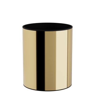 Καλάθι Γραφείου / Δωματίου 15 Lit - Gold, Pam & Co, Ø25 x H30 (cm), 2530-024