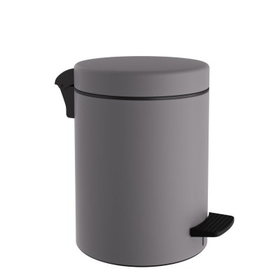 Χαρτοδοχείο 8 Lit - Matt Concrete Grey - Soft Close , Pam & Co, Ø23 x H32 (cm), 08-500-163