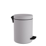 Χαρτοδοχείο 5 Lit, Soft Close - Matt Ice White, Pam & Co, Ø20 x H28 (cm), 05-096-034