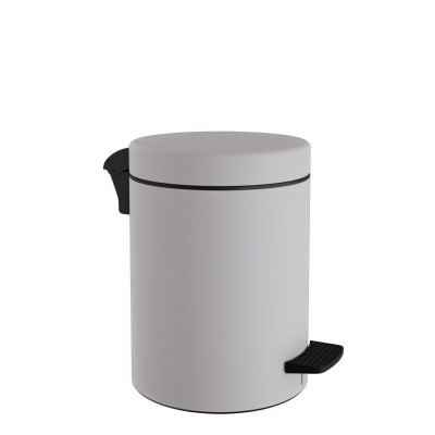 Χαρτοδοχείο 5 Lit, Soft Close - Matt Ice White, Pam & Co, Ø20 x H28 (cm), 05-096-034