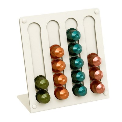 Βάση για Κάψουλες Nespresso (20 slots) - Matt White, Pam & Co, W21 x D21 x H10 (cm), sd100-033