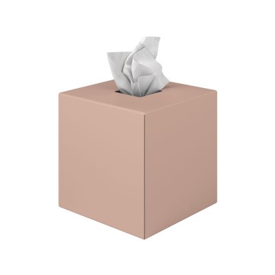 Θήκη Χαρτομάντηλων Κύβος - Matt Dusty Pink, Pam & Co, W13 x D13 x H13 (cm), 124-304