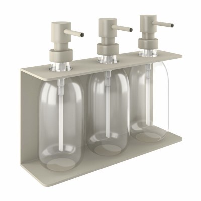 Επιτοίχια Dispenser (3 x 300ml) - Matt Ivory, Pam & Co, W25 x D7.5 x H20 (cm), 251375-703