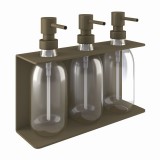 Επιτοίχια Dispenser (3 x 300ml) - Matt Light Bronze, Pam & Co, W25 x D7.5 x H20 (cm), 251375-963