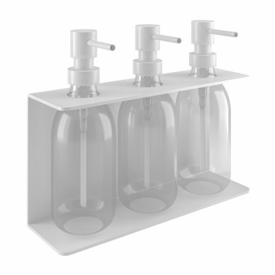 Επιτοίχια Dispenser (3 x 300ml) - Matt White, Pam & Co, W25 x D7.5 x H20 (cm), 251375-033