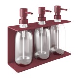 Επιτοίχια Dispenser (3 x 300ml) - Matt Bordeaux, Pam & Co, W25 x D7.5 x H20 (cm), 251375-153