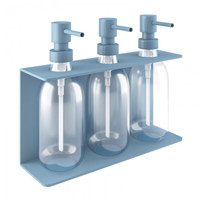 Επιτοίχια Dispenser (3 x 300ml) - Matt Ciel, Pam & Co, W25 x D7.5 x H20 (cm), 251375-923