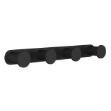 Άγκιστρο Τετραπλό - Matt Black, Pam & Co, W24 x D3,5 x H2,5 (cm), 72-403