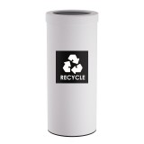 Κάδος Ανακύκλωσης 30 Lit, No Inner Bucket - Matt White, Pam & Co, Ø25 x H60 (cm), 382560-033