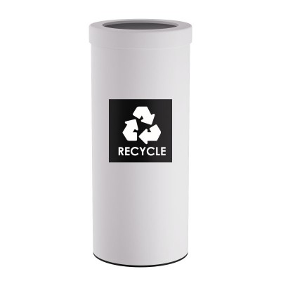 Κάδος Ανακύκλωσης 30 Lit, No Inner Bucket - Matt White, Pam & Co, Ø25 x H60 (cm), 382560-033