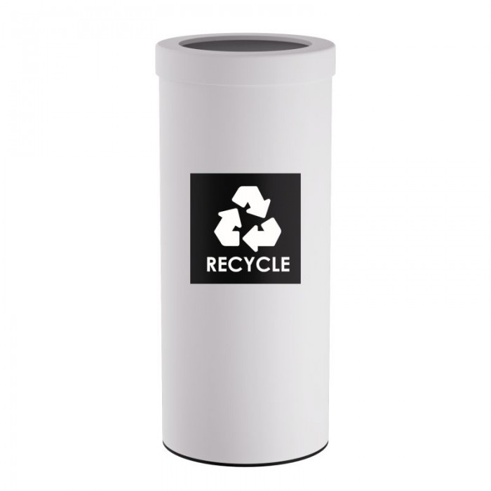 Κάδος Ανακύκλωσης 30 Lit, No Inner Bucket - Matt White, Pam & Co, Ø25 x H60 (cm), 382560-033