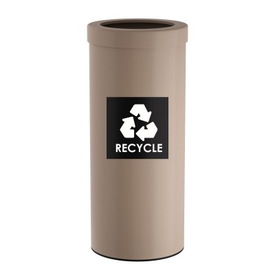 Κάδος Ανακύκλωσης 30 Lit, No Inner Bucket - Matt Beige, Pam & Co, Ø25 x H60 (cm), 382560-103