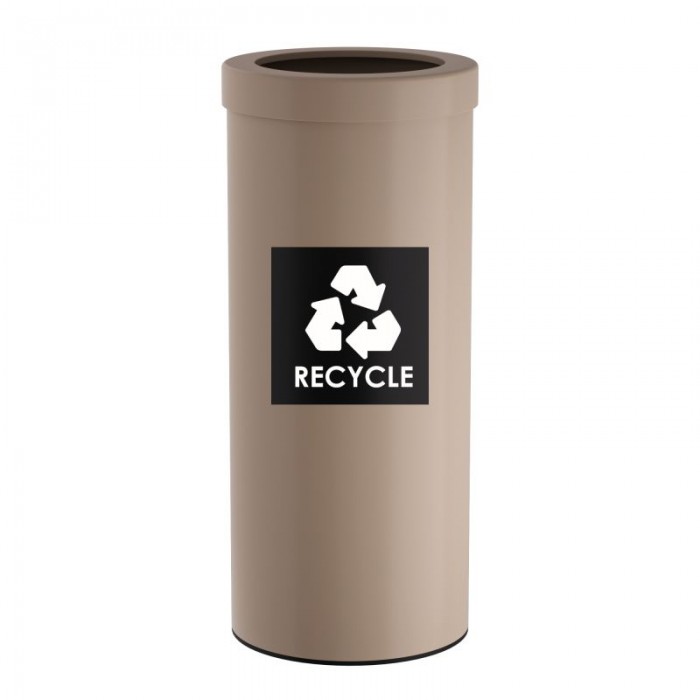 Κάδος Ανακύκλωσης 30 Lit, No Inner Bucket - Matt Beige, Pam & Co, Ø25 x H60 (cm), 382560-103