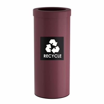 Κάδος Ανακύκλωσης 30 Lit, No Inner Bucket - Matt Bordeaux, Pam & Co, Ø25 x H60 (cm), 382560-153