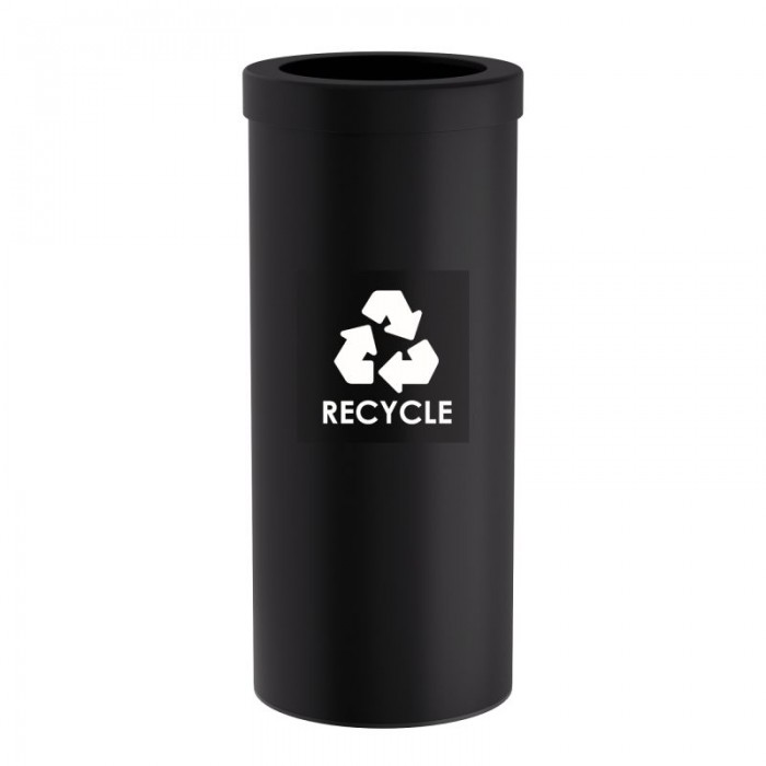 Κάδος Ανακύκλωσης 30 Lit, No Inner Bucket - Matt Black, Pam & Co, Ø25 x H60 (cm), 382560-403