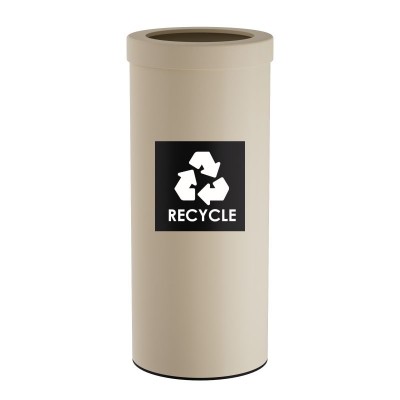 Κάδος Ανακύκλωσης 30 Lit, No Inner Bucket - Matt Ivory, Pam & Co, Ø25 x H60 (cm), 382560-703