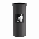 Κάδος Απορριμμάτων 30 Lit, No Inner Bucket - Matt Anthracite, Pam & Co, Ø25 x H60 (cm), 392560-113
