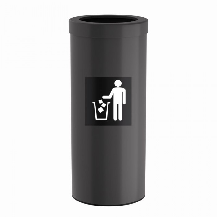 Κάδος Απορριμμάτων 30 Lit, No Inner Bucket - Matt Anthracite, Pam & Co, Ø25 x H60 (cm), 392560-113