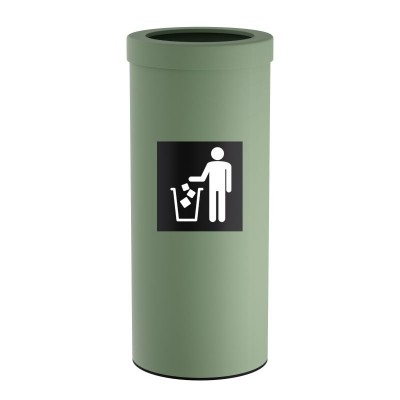 Κάδος Απορριμμάτων 30 Lit, No Inner Bucket - Matt Mint, Pam & Co, Ø25 x H60 (cm), 392560-903