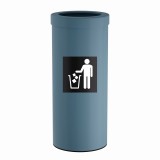 Κάδος Απορριμμάτων 30 Lit, No Inner Bucket - Matt Ciel, Pam & Co, Ø25 x H60 (cm), 392560-923