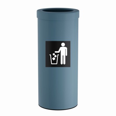Κάδος Απορριμμάτων 30 Lit, No Inner Bucket - Matt Ciel, Pam & Co, Ø25 x H60 (cm), 392560-923