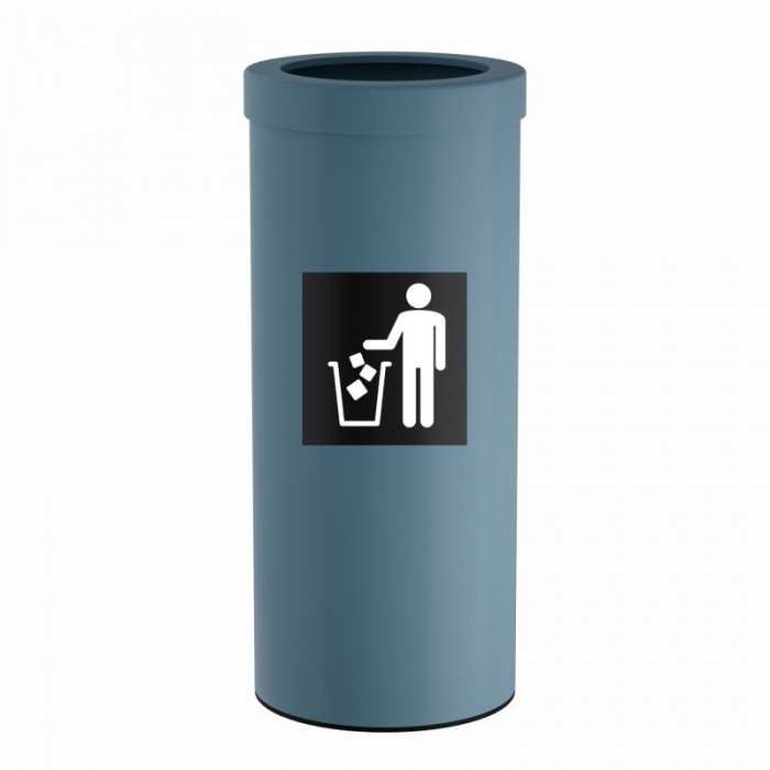 Κάδος Απορριμμάτων 30 Lit, No Inner Bucket - Matt Ciel, Pam & Co, Ø25 x H60 (cm), 392560-923