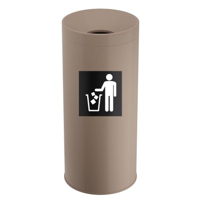 Κάδος Απορριμμάτων 65 Lit, No Inner Bucket - Matt Beige, Pam & Co, Ø34 x H70 (cm), 693470-103