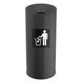 Κάδος Απορριμμάτων 65 Lit, No Inner Bucket - Matt Anthracite, Pam & Co, Ø34 x H70 (cm), 693470-113
