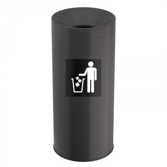 Κάδος Απορριμμάτων 65 Lit, No Inner Bucket - Matt Anthracite, Pam & Co, Ø34 x H70 (cm), 693470-113