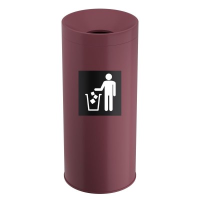Κάδος Απορριμμάτων 65 Lit, No Inner Bucket - Matt Bordeaux, Pam & Co, Ø34 x H70 (cm), 693470-153