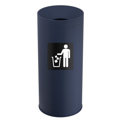 Κάδος Απορριμμάτων 65 Lit, No Inner Bucket - Matt Navy Blue, Pam & Co, Ø34 x H70 (cm), 693470-203