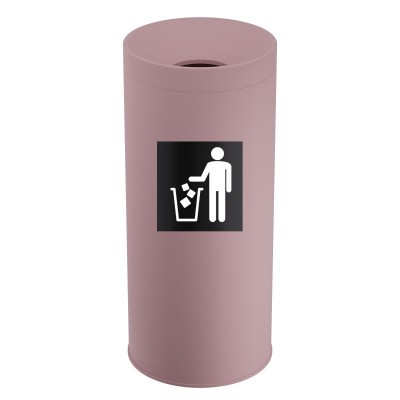 Κάδος Απορριμμάτων 65 Lit, No Inner Bucket - Matt Pink, Pam & Co, Ø34 x H70 (cm), 693470-303