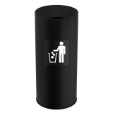 Κάδος Απορριμμάτων 65 Lit, No Inner Bucket - Matt Black, Pam & Co, Ø34 x H70 (cm), 693470-403
