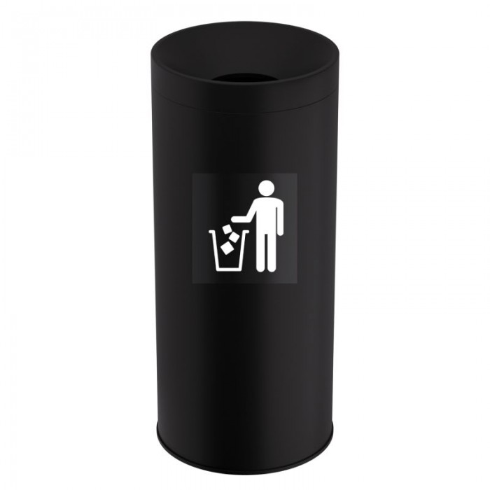 Κάδος Απορριμμάτων 65 Lit, No Inner Bucket - Matt Black, Pam & Co, Ø34 x H70 (cm), 693470-403