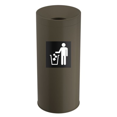 Κάδος Απορριμμάτων 65 Lit, No Inner Bucket - Matt Light Bronze, Pam & Co, Ø34 x H70 (cm), 693470-963