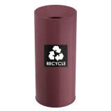 Κάδος Ανακύκλωσης 65 Lit, No Inner Bucket - Matt Bordeaux, Pam & Co, Ø34 x H70 (cm), 673470-153