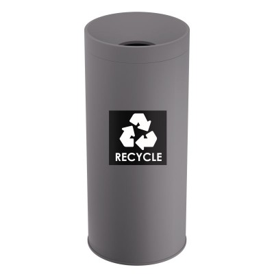 Κάδος Ανακύκλωσης 65 Lit, No Inner Bucket - Matt Concrete Grey, Pam & Co, Ø34 x H70 (cm), 673470-163