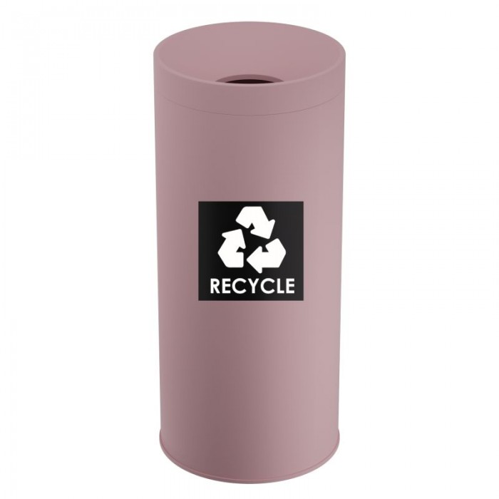 Κάδος Ανακύκλωσης 65 Lit, No Inner Bucket - Matt Pink, Pam & Co, Ø34 x H70 (cm), 673470-303