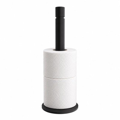 Επικαθήμενη Εφεδρική Χαρτοθήκη - Matt Black, Pam & Co, Ø12.5 x H33 (cm), 1231-403