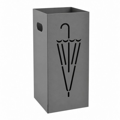 Ομπρελοθήκη Τετράγωνη - Matt Concrete Grey, Pam & Co, W22 x D22 x H50 (cm), 26-163
