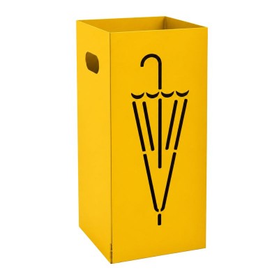 Ομπρελοθήκη Τετράγωνη - Matt Yellow, Pam & Co, W22 x D22 x H50 (cm), 26-603