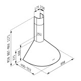 Απορροφητήρας Pyramis Καμινάδα Στρόγγυλη Classic 90cm - 065017901